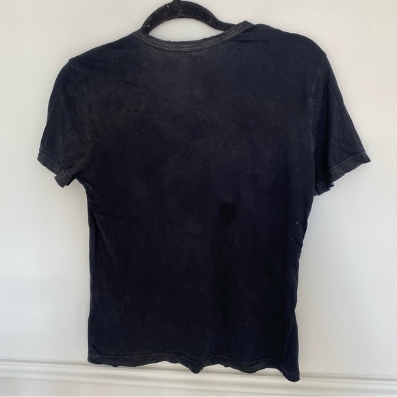 cotton Citizen Black Distressed Basic Short Sleeve TShirt Small - Picture 5 of 7